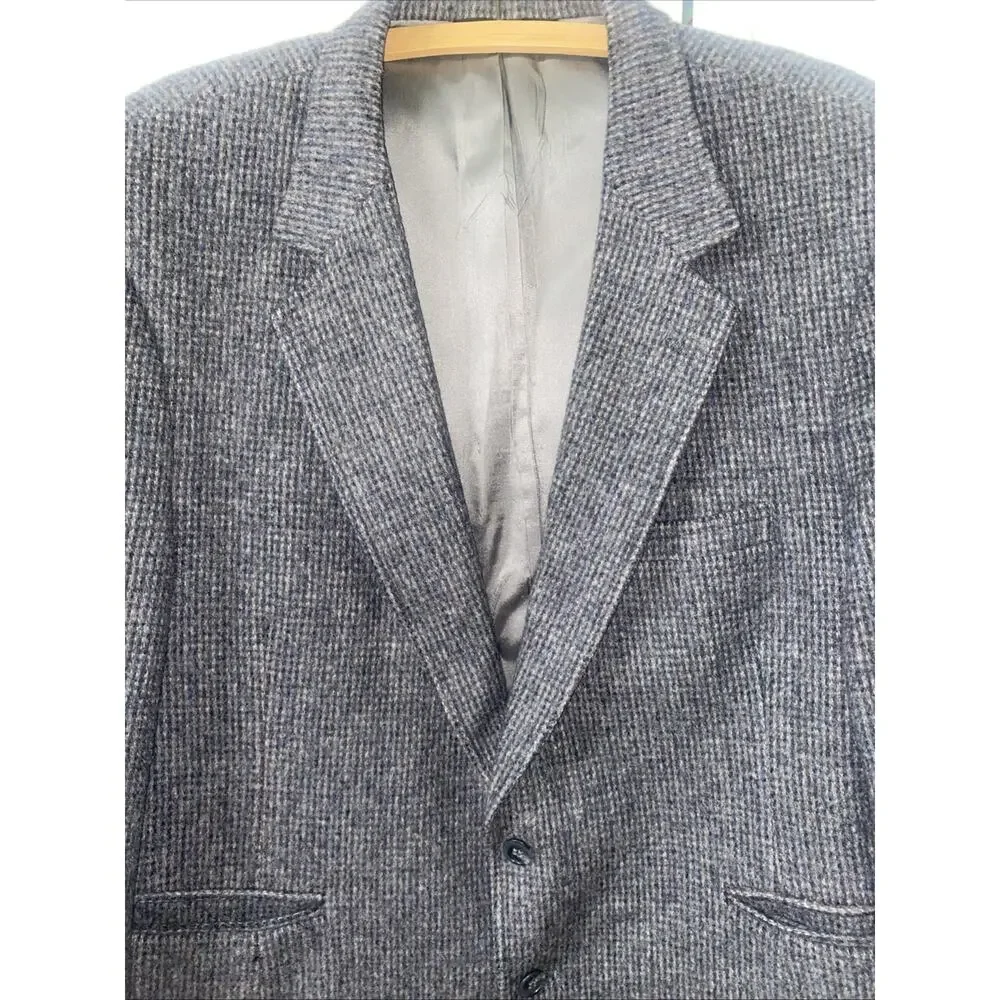 Vintage John D Craigmiles Tweed Blazer 46S 100% Wool Classic Preppy Lined Classy